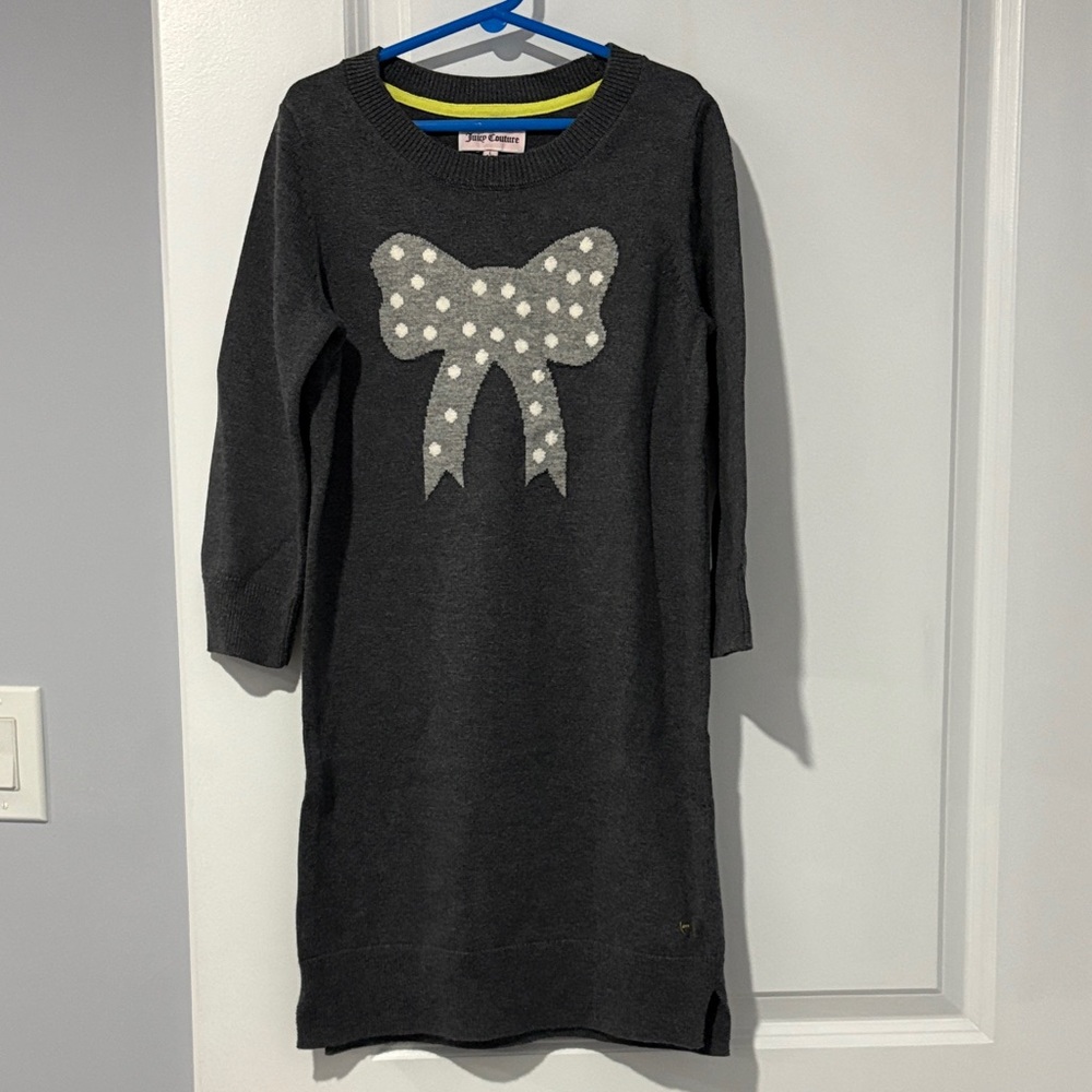 Juicy Couture Girls Gray Sweater Dress Size L (8/10)